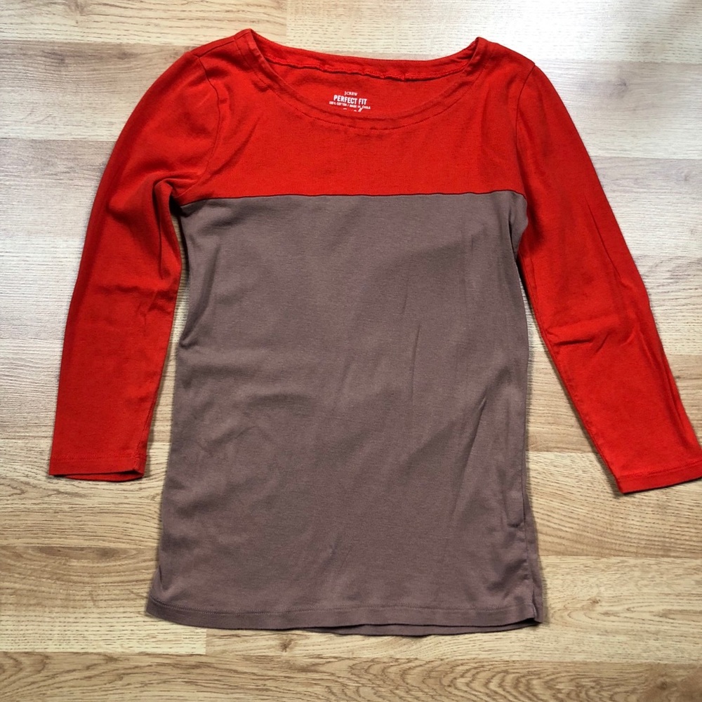 J Crew perfect fit 3/4 sleeve tee